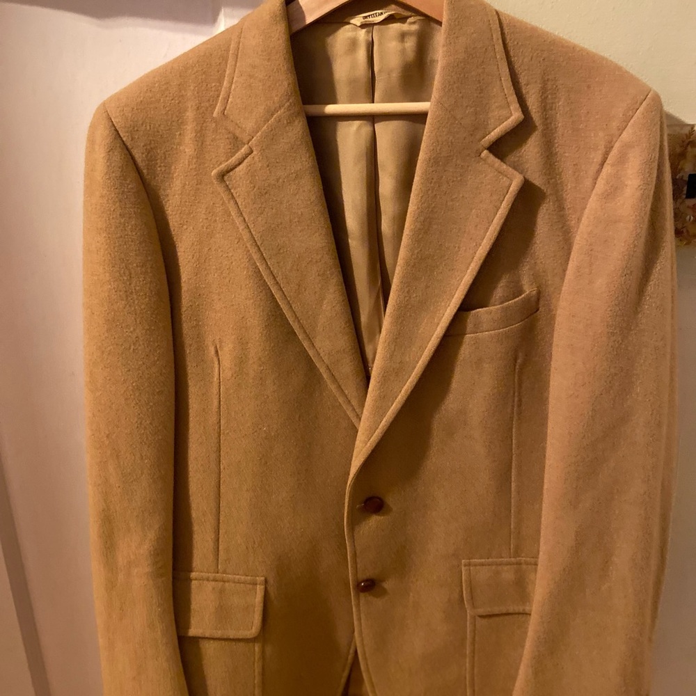 Men's Tan Pea Coat %100 CAMEL HAIR